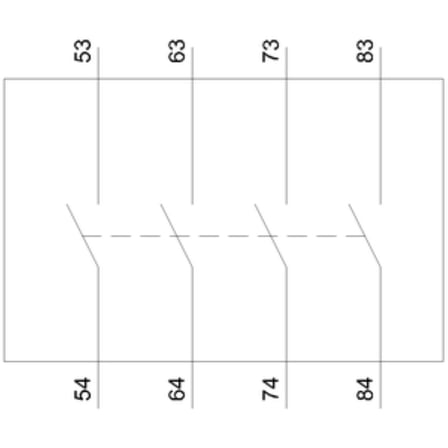 Siemens 3MH7940-0CT10 Sinoplus İlave Yardımcı Kontak Boy:0-1-2-3-4, 4 NO, Önden ( Üstten ) 