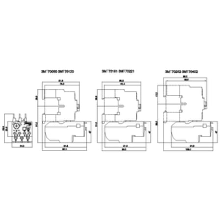 Siemens 3MU7110-0PA0 Sinoplus Termik Röle, Geçmeli Montaj 3MT7 Boy:1-2 için, 12 Amper -18 Amper 