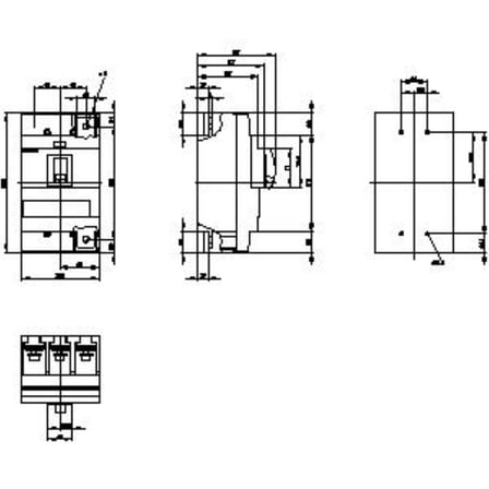 Siemens 3VM1463-4EE32-0AA0 3 Kutup Kompak Şalter 36 kA TM220 440-630 Amper Ayarlı Tip Termik 