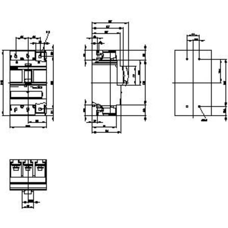 Siemens 3VA1340-4EF32-0AA0 3 Kutup Kompakt TM240 36 kA 280-400 Amper Ayarlı Tip Termik 