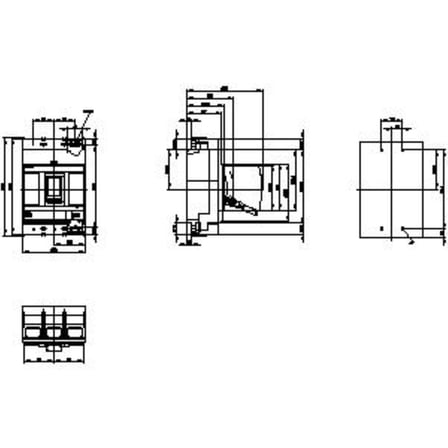 Siemens 3VA1510-5EF32-0AA0 3 Kutup Kompakt TM240 55 kA 700-1000 Amper Ayarlı Tip Termik 