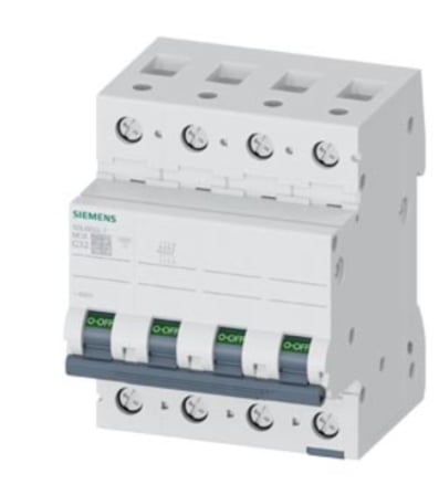 Siemens 5SL6632-7YA Otomatik Sigorta Classic C Tipi 32 Amper 3 Faz + Nötr 6kA 70 mm 