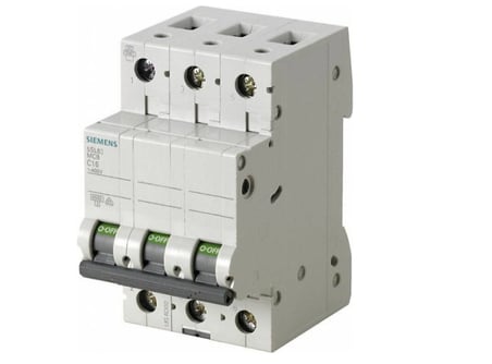 Siemens 5SL6363-7 Otomatik Sigorta C Tipi 63 Amper 3 Faz 6kA 70 mm 