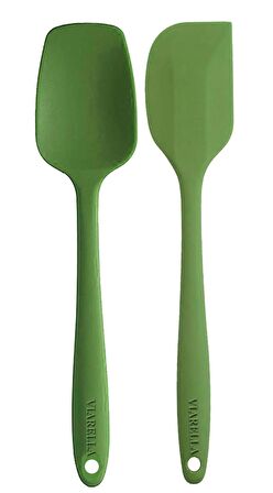 Silikon Kaşık Spatula Seti 6lı Yanmaz Yapışmaz Çizmez Fusya-yeşil-turkuaz 27cm