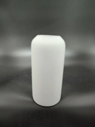 KÜÇÜK AVİZE CAMI.BEYAZ RENKTE.Mum ampule göre (E.14)(Çap:6.50cm-h:13.50cm) SİLİNDİRİK.