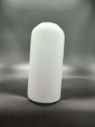 KÜÇÜK AVİZE CAMI.BEYAZ RENKTE.Mum ampule göre (E.14)(Çap:6.50cm-h:13.50cm) SİLİNDİRİK.
