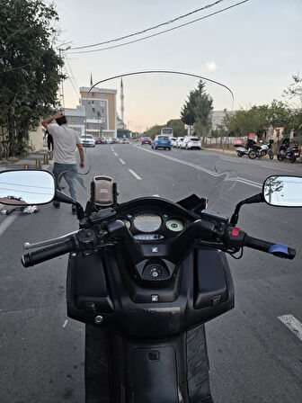 MOTOCAM Honda Silverwing FJS 400 Ön Cam 2001-2012 Model 68cm Şeffaf Renkli 4mm ELCİKLİ