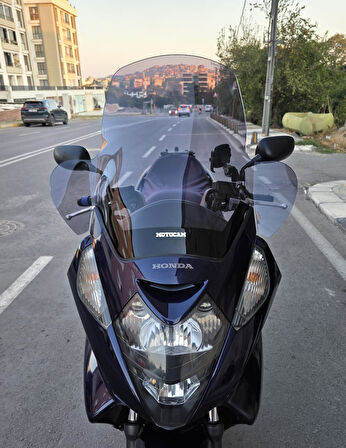 MOTOCAM Honda Silverwing FJS 600 Ön Cam 2001-2012 Model 68cm Füme Renkli 4mm ELCİKLİ