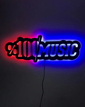 MÜZİK ODASI LED IŞIKLI DUVAR DEKORU TABLO 