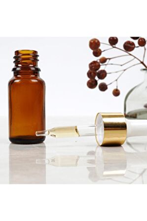 20ml - Amber Damlalıklı Kahverengi Cam Şişe - (10 ADET)
