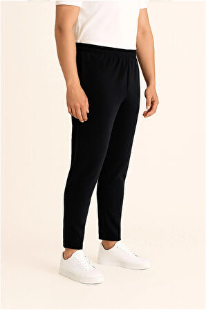 Siyah Likralı Eşofman Altı