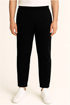 Siyah Likralı Eşofman Altı