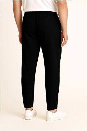 Siyah Likralı Eşofman Altı