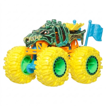 Hot Wheels Monster Trucks Neon Smashers Die Cast Araba JMV39 - Jmv64 Skelesaurus 1:64 