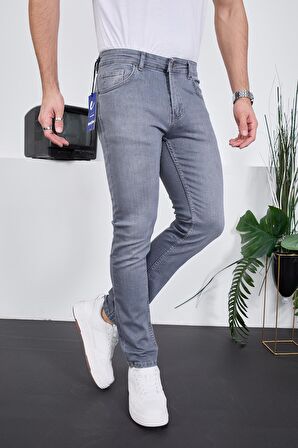 Erkek Likralı Denim Skinny Fit Süper Dar Jeans