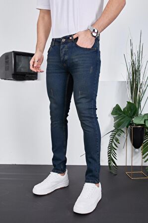 Erkek Likralı Denim Skinny Fit Süper Dar Jeans