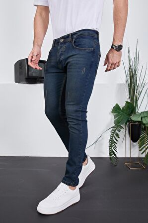 Erkek Likralı Denim Skinny Fit Süper Dar Jeans