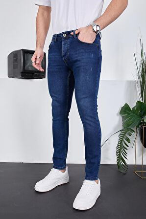 Erkek Likralı Denim Skinny Fit Süper Dar Jeans