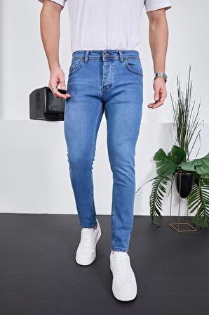 Erkek Likralı Denim Skinny Fit Süper Dar Jeans