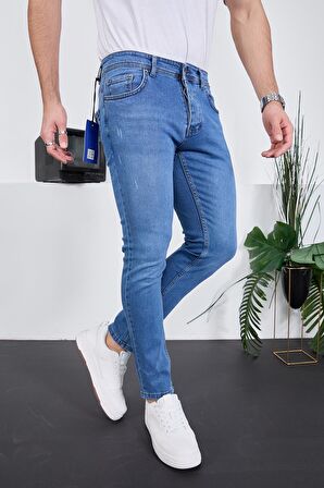 Erkek Likralı Denim Skinny Fit Süper Dar Jeans