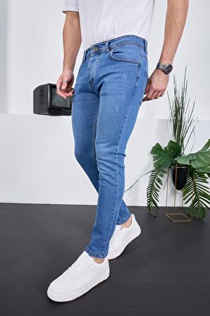 Erkek Likralı Denim Skinny Fit Süper Dar Jeans