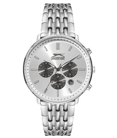 Slazenger SL.09.1830.2.04 Erkek Kol Saati – Gümüş Çelik Kasa, Takvim & Dual Time Fonksiyonlu Quartz Saat
