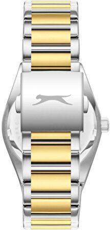 Slazenger SL.09.2555.2.02 Erkek Kol Saati | 41 mm Yeşil Kadran, Çift Renk Bilezik, Oval Paslanmaz Çeli