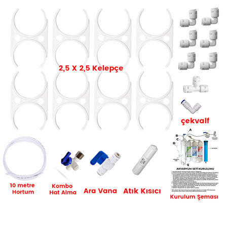 Akvaryum Su Arıtma Cihazı 100 GPD Membranlı 0ppm TDS