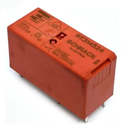 Schrack RT314524 Röle, 1 Kontak 16A 24V AC PCB - 20 Adet 