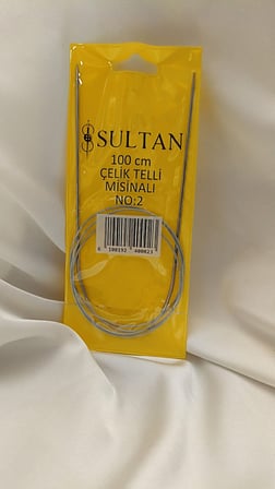Sultan Çelik Telli Misinalı Şiş 100 cm. - No:2 mm (1 Adet)