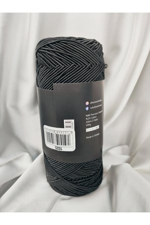 Supra Siyah El Örgü İpi 200gr.-200mt. (1 Adet) - Renk: 1020