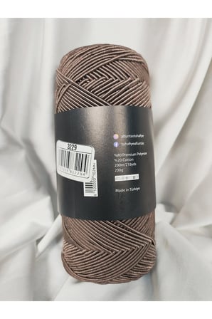 Supra Koyu Kahve El Örgü İpi 200gr.-200mt. (1 Adet) - Renk: 3229