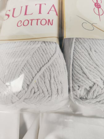 Sultan Cotton Optik Beyaz El Örgü İpi 100gr. - 175mt. (2 Adet) - (Amigurumi İpi) Renk: 02