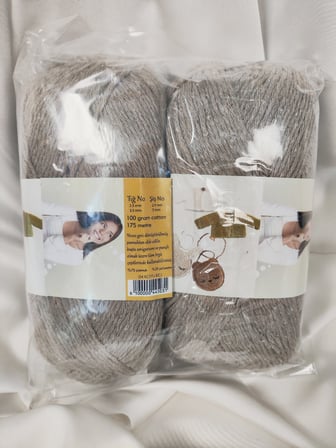 Sultan Cotton Koyu Bej El Örgü İpi 100gr. - 175mt. (2 Adet) - (Amigurumi İpi) Renk: 04