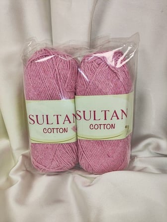 Sultan Cotton Şeker Pembe El Örgü İpi 100gr. - 175mt. (2 Adet) - (Amigurumi İpi) Renk: 08