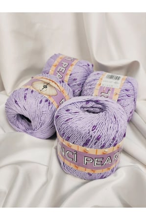 İnci Pamuk Açık Menekşe El Örgü İpi 50gr. (4 Adet) - Renk: 3505