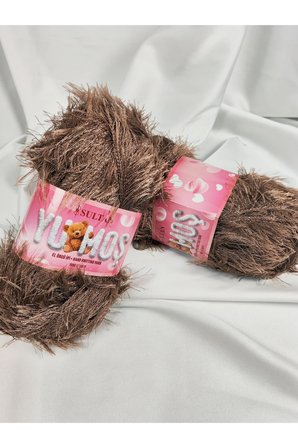 Yumoş Sakallı Açık Kahve El Örgü İpi 100gr. (2 Adet) - Renk: 32
