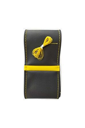 Tofaş Şahin Doğan Uyumlu Soft Sarı Yüzüklü Dikmeli Direksiyon Kılıf