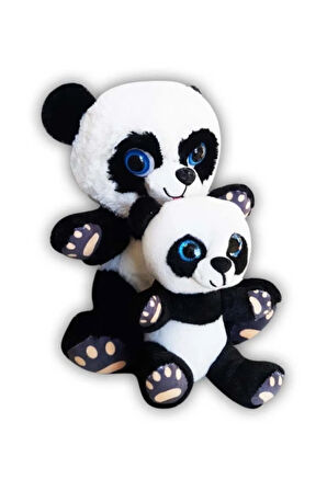 Panda Anne Ve Yavrusu Sevimli Peluş Oyuncak