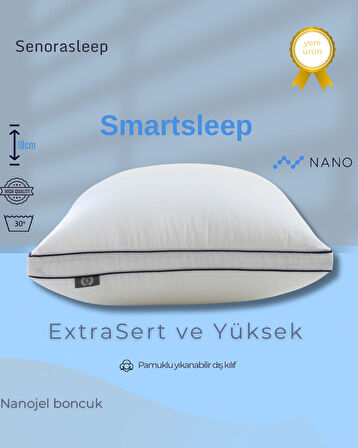 SMARTSLEEP EXTRA SERT VE YÜKSEK YASTIJ (ayarlanabilir nano boncuk dolgulu)