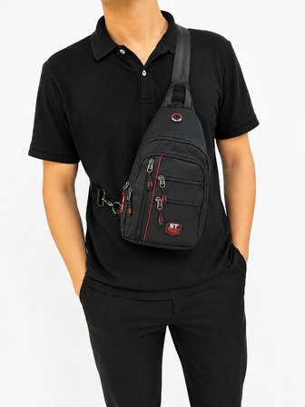 SEVENTEEN Unisex Orta Boy Çok Gözlü Çapraz Askılı Body Bag