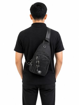 SEVENTEEN Unisex Orta Boy Çok Gözlü Çapraz Askılı Body Bag