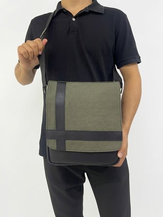 Unisex Kapaklı Kanvas Postacı Çapraz Askılı Omuz Çantası