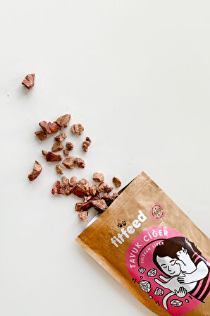 Freeze-Dried Çiğ Tavuk Ciğer Kedi Ödülü 40g