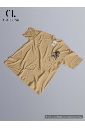 Nevermind Unisex Retro Snake Oversize Tişört