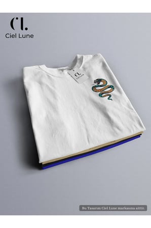 Nevermind Unisex Retro Snake Oversize Tişört