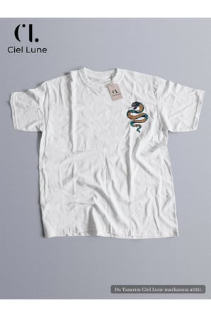 Nevermind Unisex Retro Snake Oversize Tişört