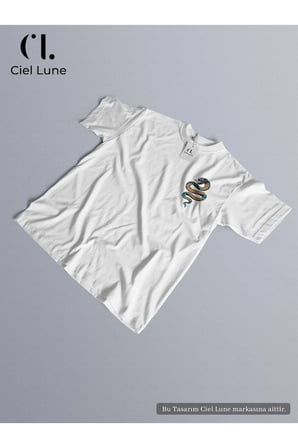 Nevermind Unisex Retro Snake Oversize Tişört