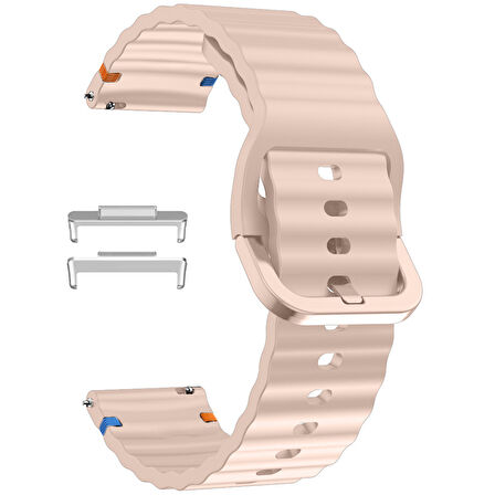 Huawei Watch Fit 3 İle Uyumlu Dalga Desenli Tokalı Yumusaş Soft Silikon Kordon