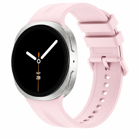 Samsung Galaxy Watch 8 44mm 40mm İle Uyumlu Oluklu Silikon Kordon Ayarlanabilir Spor Saat Kayışı